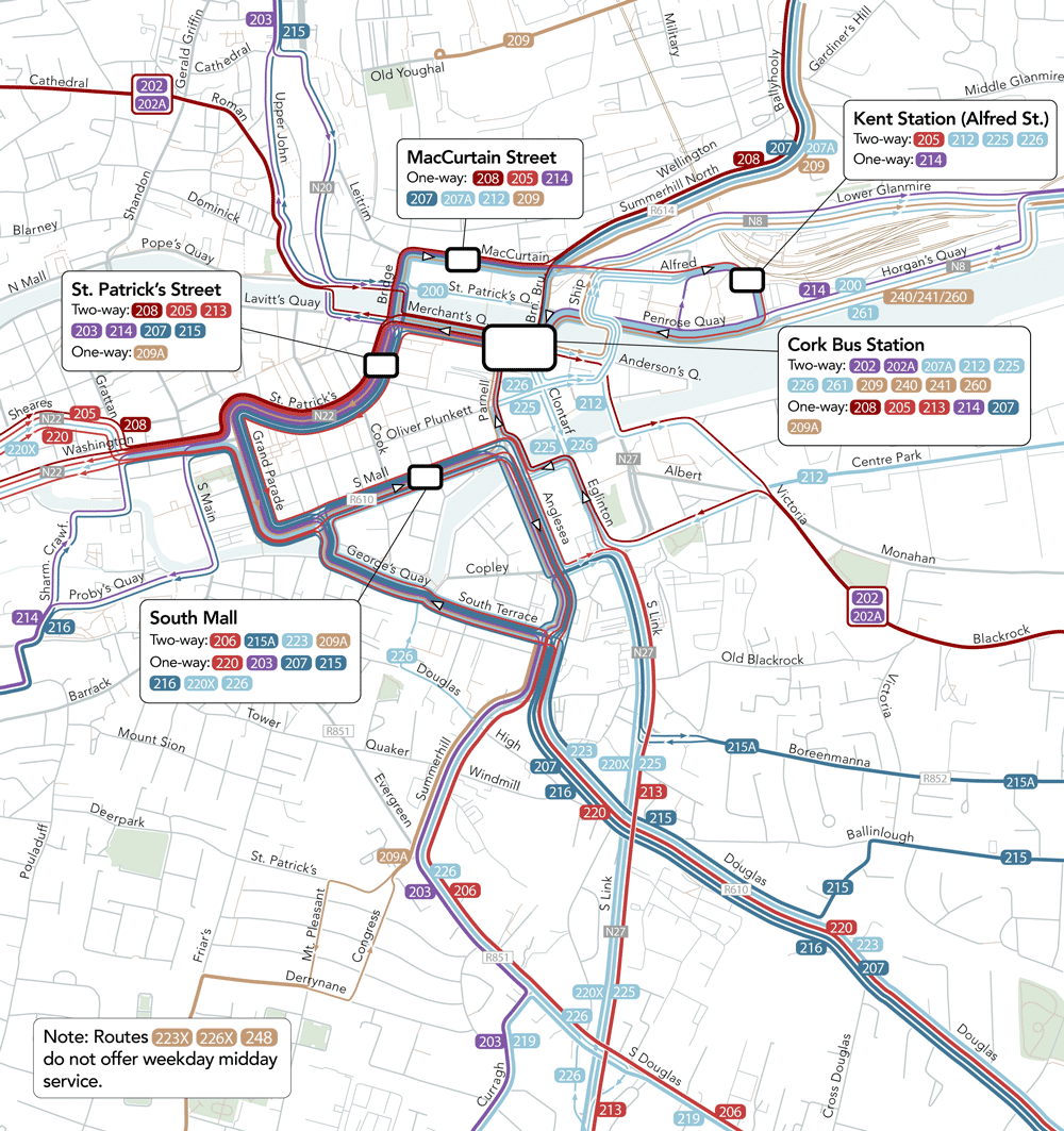 Central Cork Bus Network