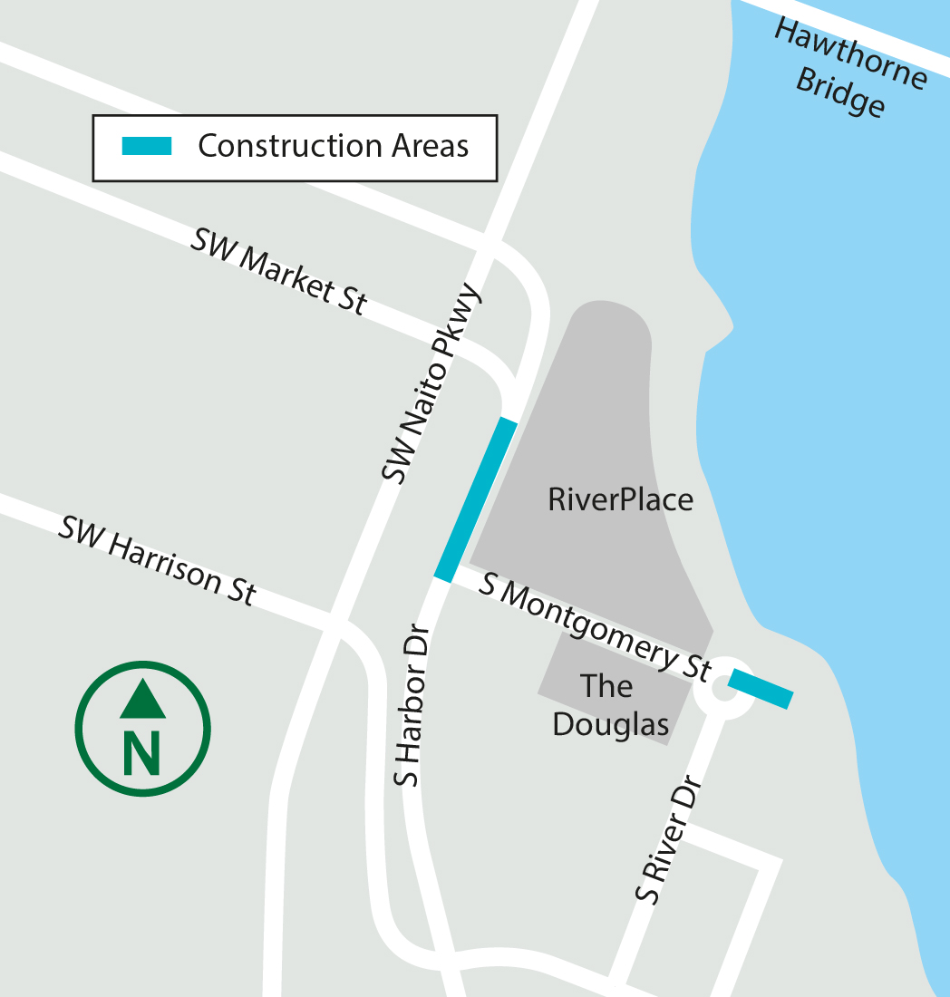 West-side construction area map