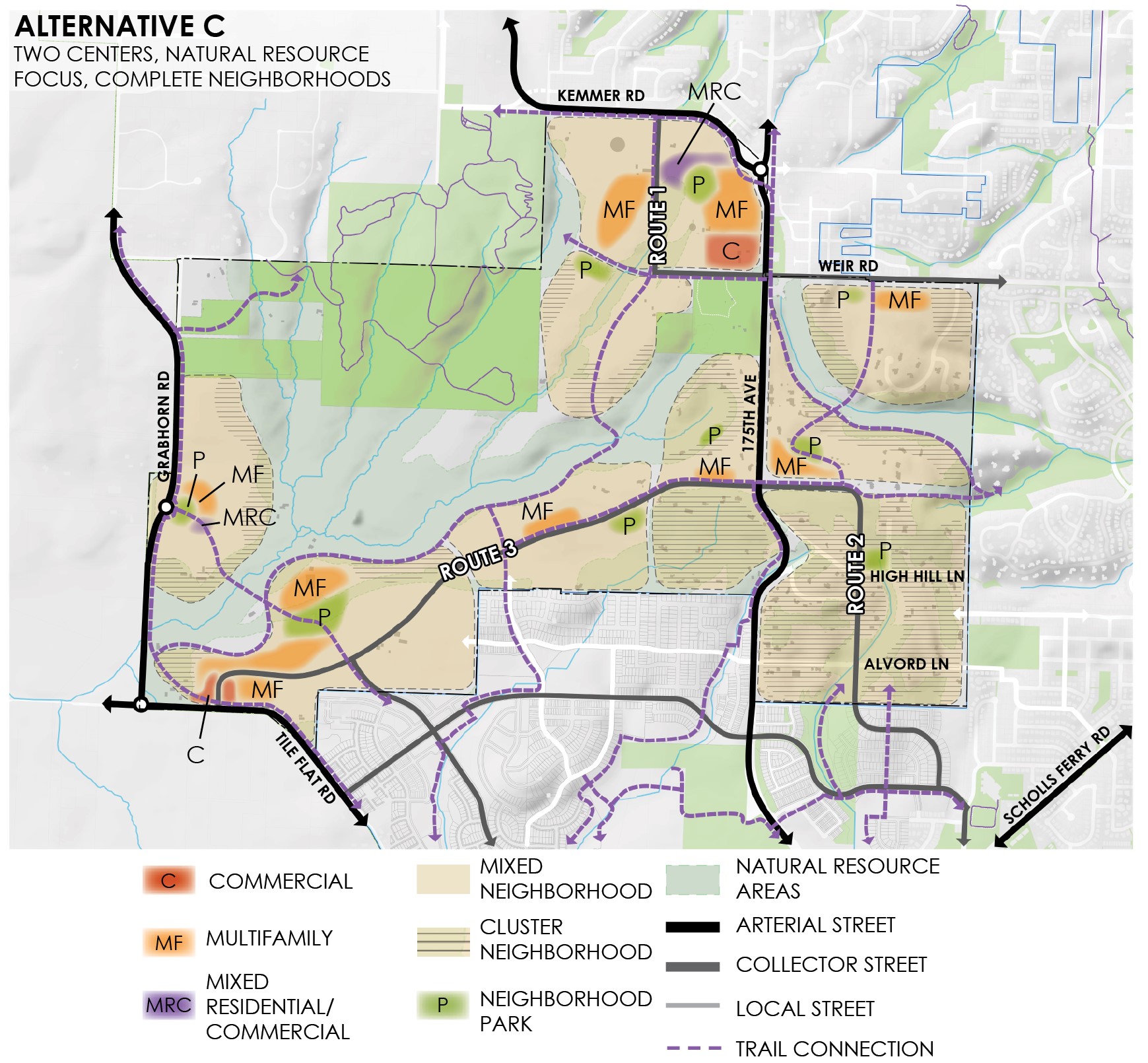 Map diagram of Alternative C