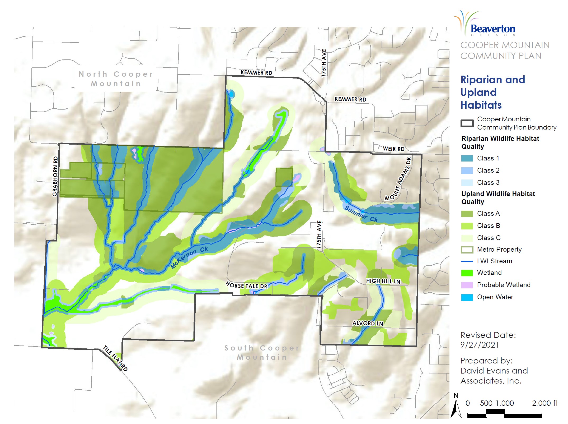 Map of Riparian and Upland Habitats