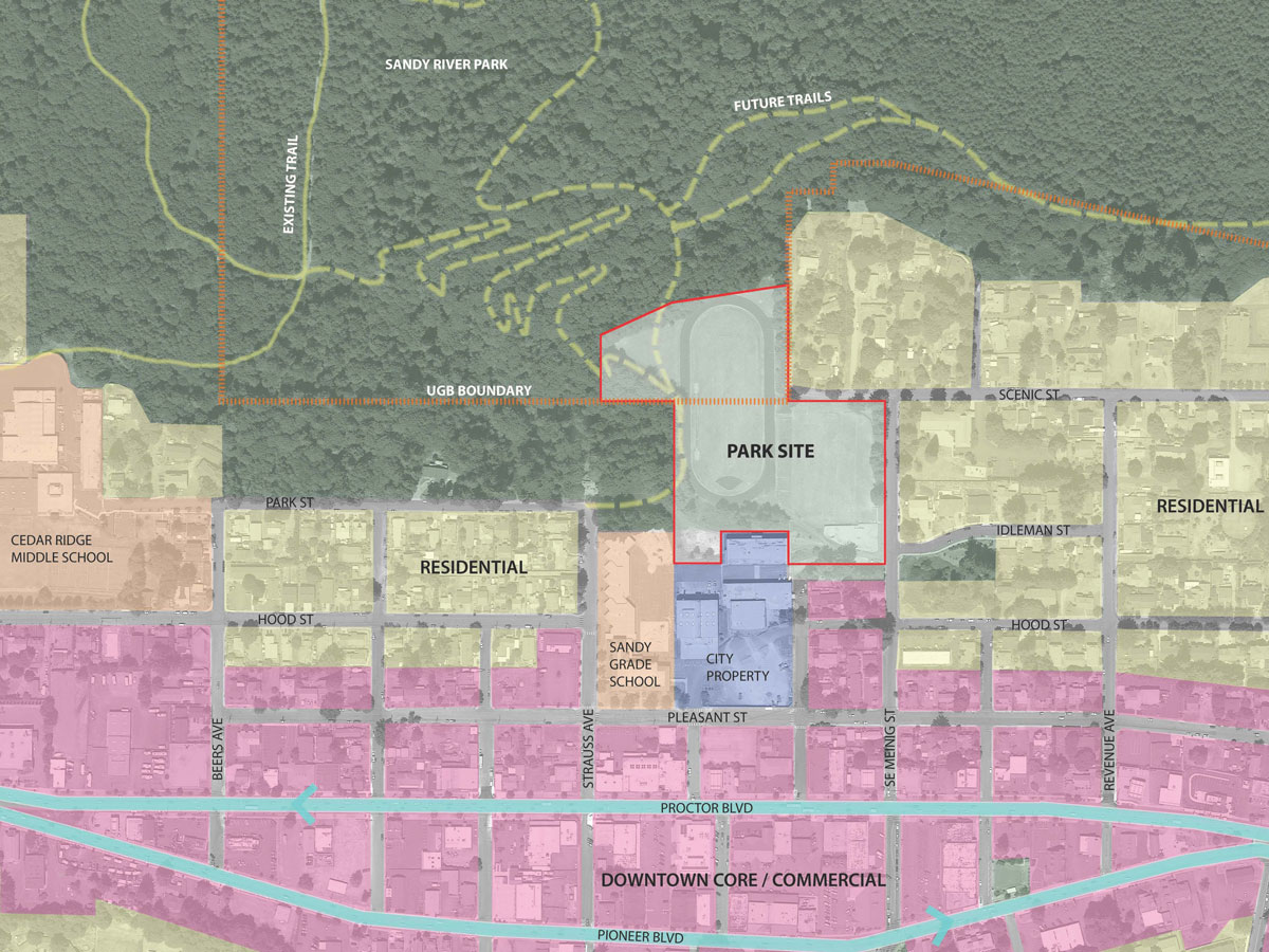 Sandy Community Park zoning map