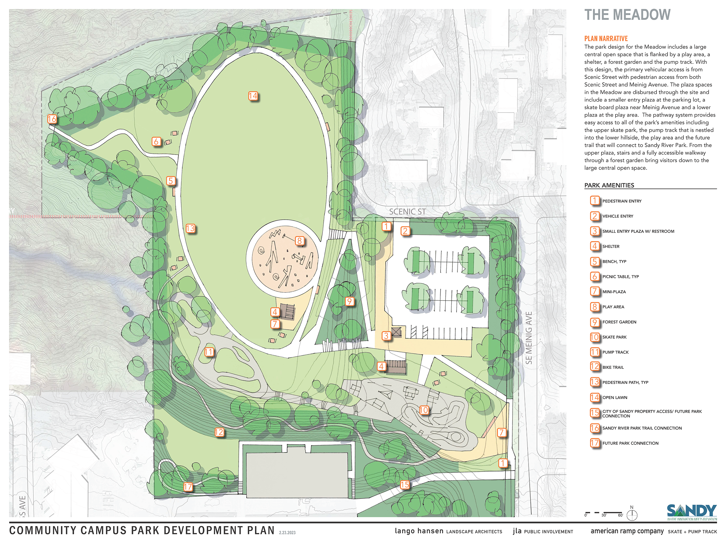 concept design map for the Meadow