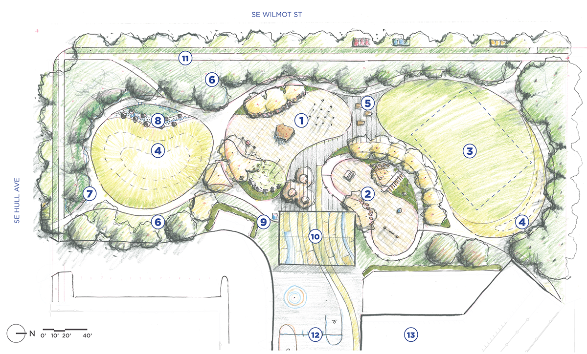 Concept illustration for option B: Trails and Trails!