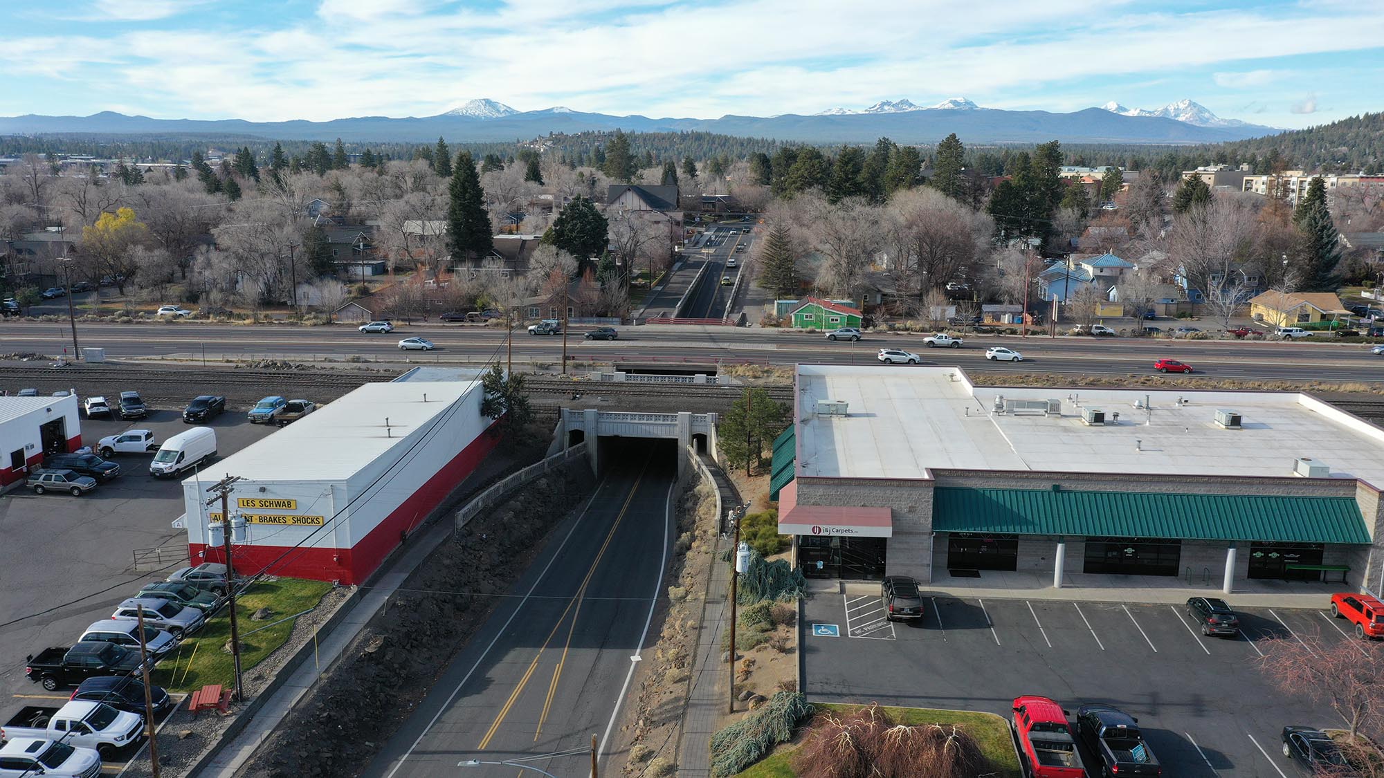 Aerial photo of Franklin Ave