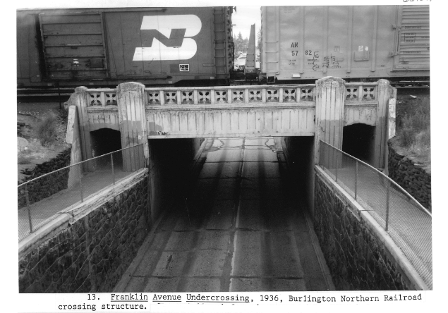 Photograph of the Franklin Avenue Undercrossing, 1936