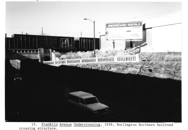 Photograph of the Franklin Avenue Undercrossing, 1936