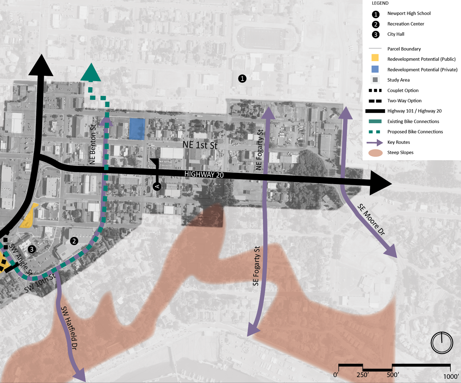 map of the project land use in the area