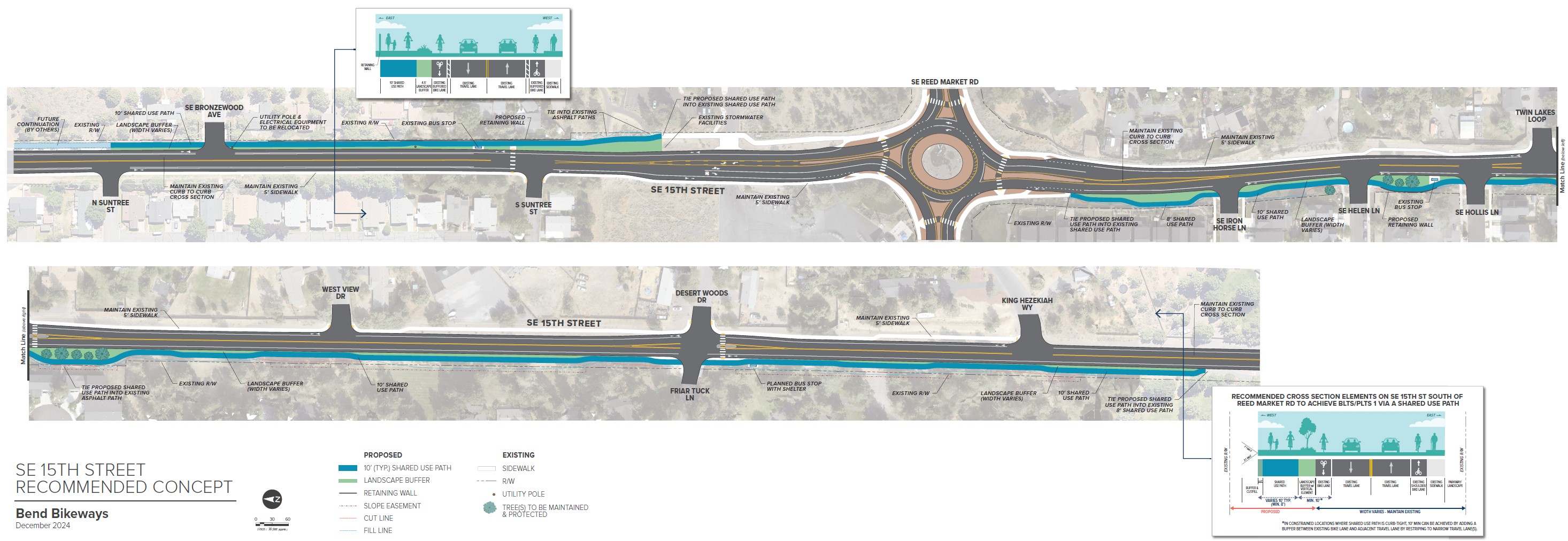 graphic showing the 15th street concept design
