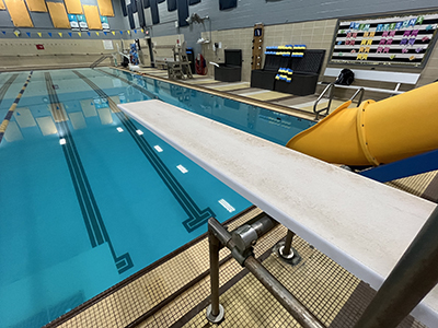 Diving board deep water