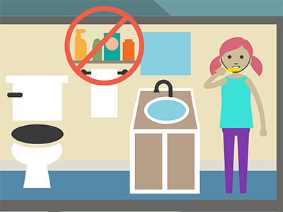 Bathroom tips illustration