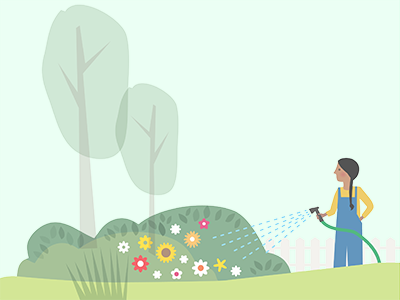 Garden tips illustration