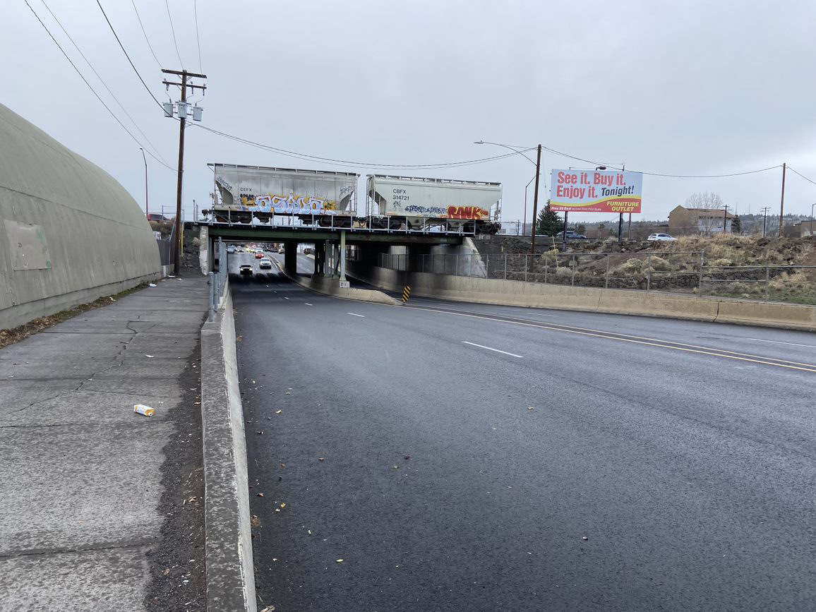 Highway with two directional underpass