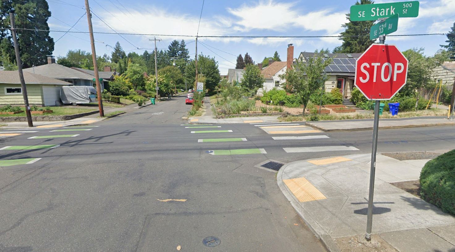 enhanced crossing at an intersection