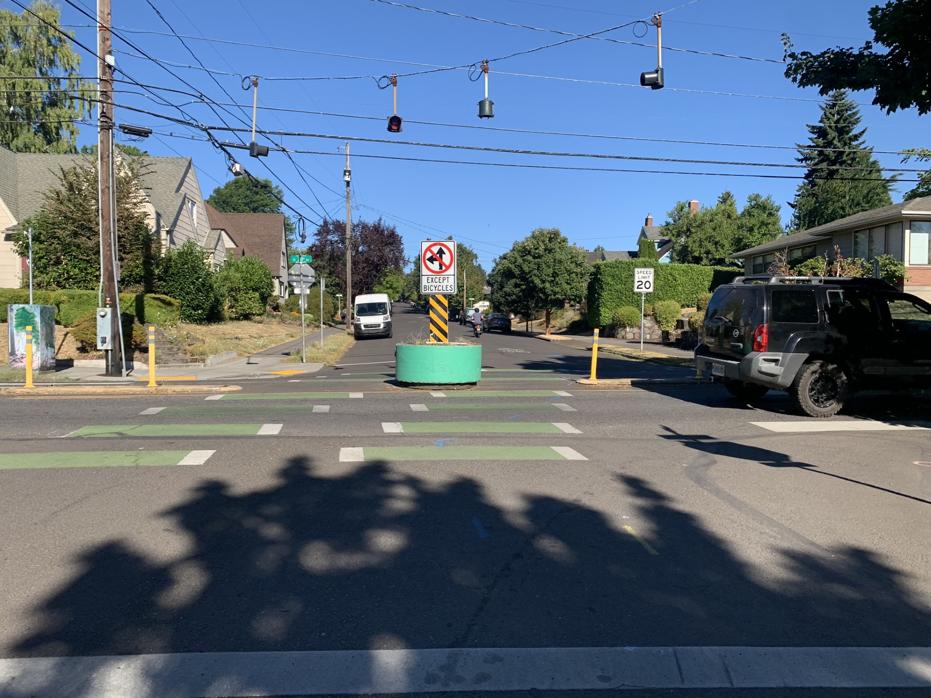 enhanced crossing at an intersection