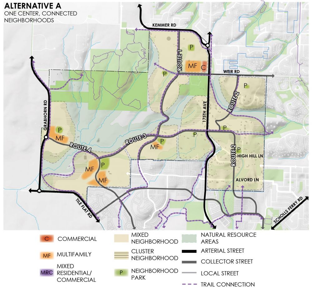 Map of Alternative A