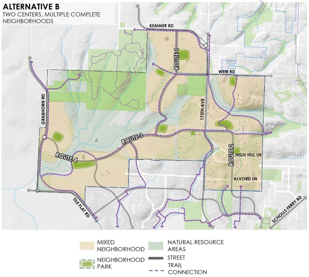 map of alternative B